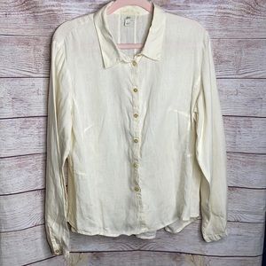 J. Jill 100% LINEN button down blouse